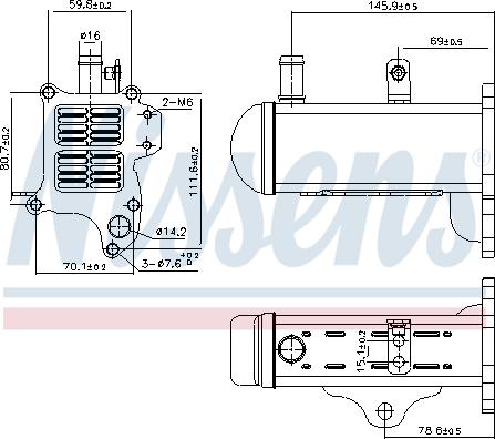 Nissens 989425 - Cooler, exhaust gas recirculation autospares.lv