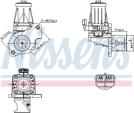 Nissens 98401 - EGR Valve autospares.lv