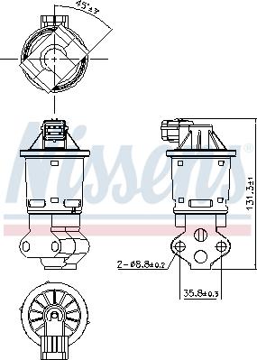 Nissens 98354 - EGR Valve autospares.lv