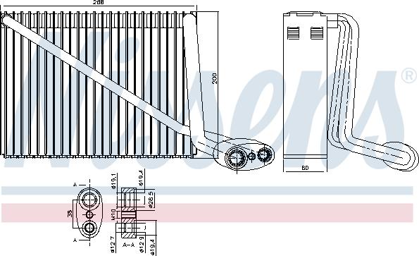 Nissens 92272 - Evaporator, air conditioning autospares.lv