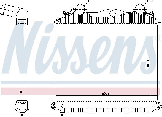 Nissens 97048 - Intercooler, charger autospares.lv