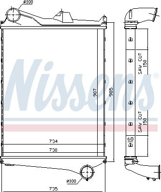 Nissens 97006 - Intercooler, charger autospares.lv