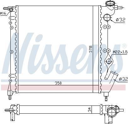 Nissens 699909 - Radiator, engine cooling autospares.lv