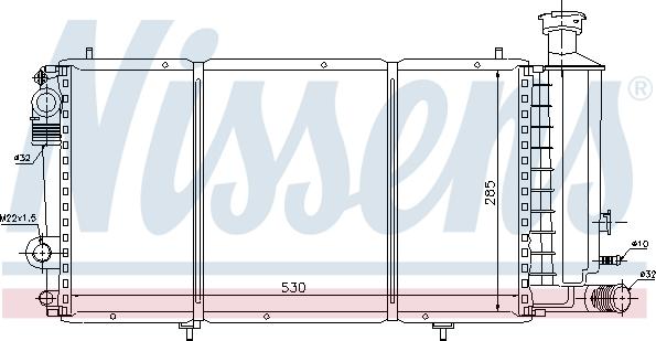 Nissens 699527 - Radiator, engine cooling autospares.lv