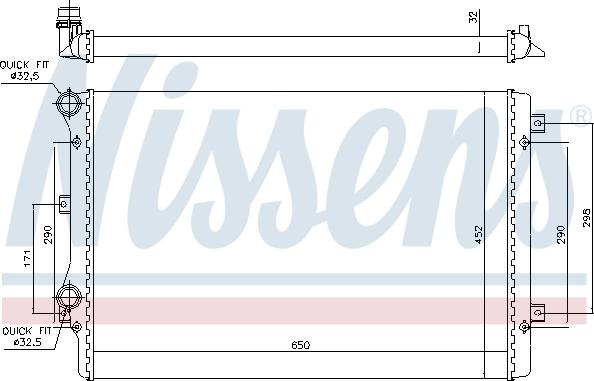 Nissens 699681 - Radiator, engine cooling autospares.lv