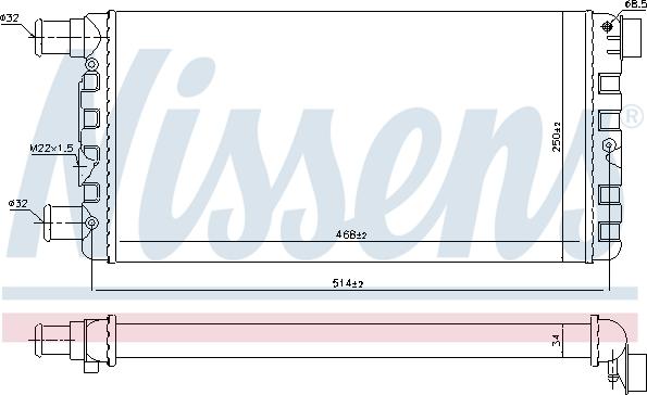 Nissens 699816 - Radiator, engine cooling autospares.lv