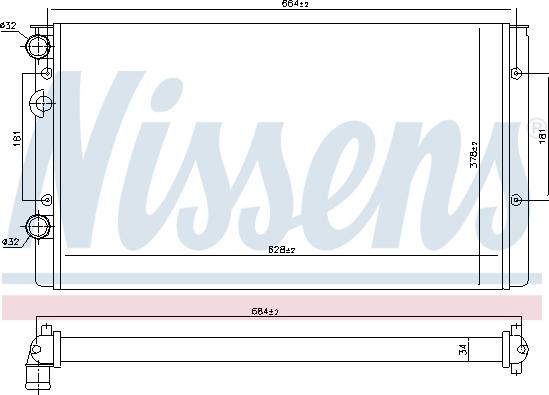 Nissens 699748 - Radiator, engine cooling autospares.lv