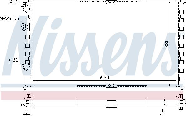 Nissens 699743 - Radiator, engine cooling autospares.lv