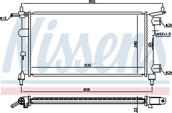 Nissens 694520 - Radiator, engine cooling autospares.lv