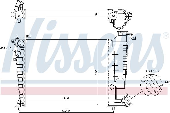 Nissens 695966 - Radiator, engine cooling autospares.lv