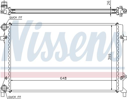 Nissens 695481 - Radiator, engine cooling autospares.lv