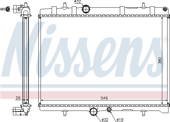 Nissens 695550 - Radiator, engine cooling autospares.lv