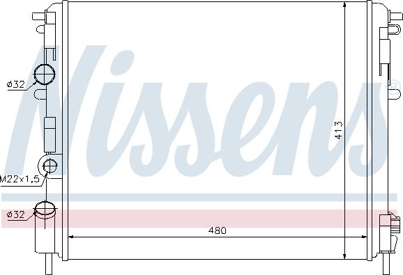 Nissens 695640 - Radiator, engine cooling autospares.lv