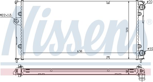 Nissens 695603 - Radiator, engine cooling autospares.lv