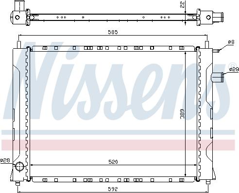 Nissens 695096 - Radiator, engine cooling autospares.lv