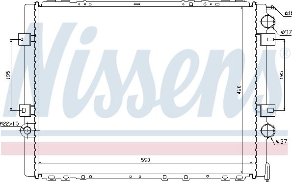 Nissens 695163 - Radiator, engine cooling autospares.lv