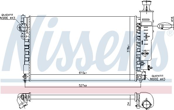 Nissens 690916 - Radiator, engine cooling autospares.lv