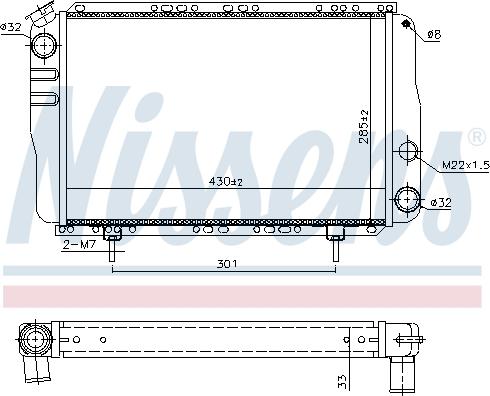 Nissens 690130 - Radiator, engine cooling autospares.lv