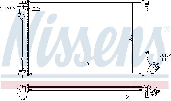 Nissens 690132 - Radiator, engine cooling autospares.lv