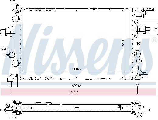 Nissens 690890 - Radiator, engine cooling autospares.lv