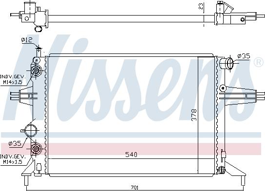 Nissens 691447 - Radiator, engine cooling autospares.lv