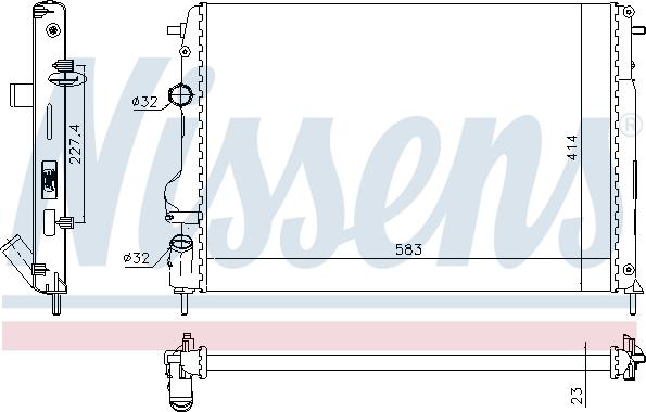 Nissens 691551 - Radiator, engine cooling autospares.lv