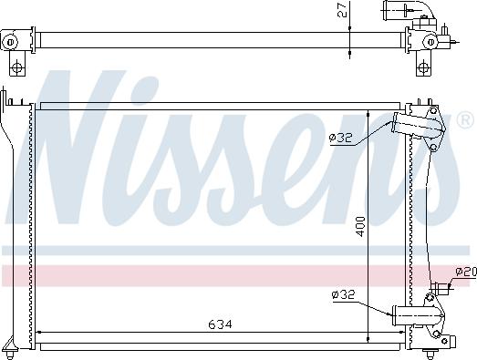 Nissens 691853 - Radiator, engine cooling autospares.lv