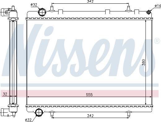 Nissens 698507 - Radiator, engine cooling autospares.lv