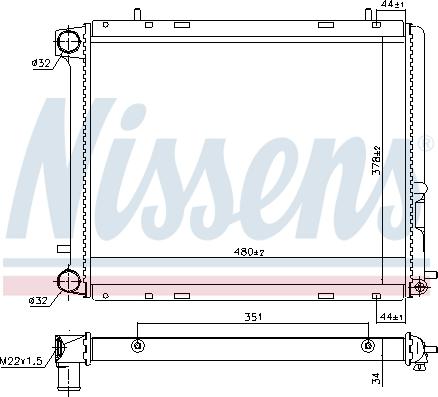 Nissens 698141 - Radiator, engine cooling autospares.lv