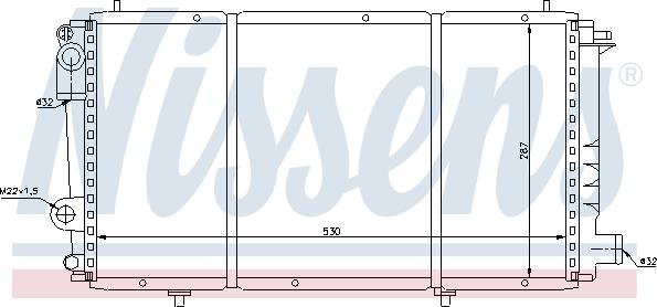 Nissens 698714 - Radiator, engine cooling autospares.lv