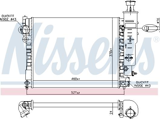 Nissens 693641 - Radiator, engine cooling autospares.lv