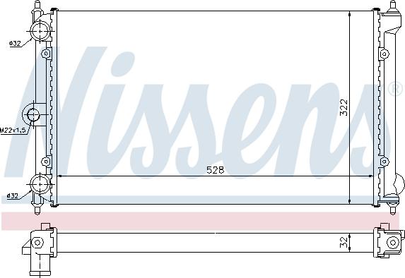 Nissens 693063 - Radiator, engine cooling autospares.lv