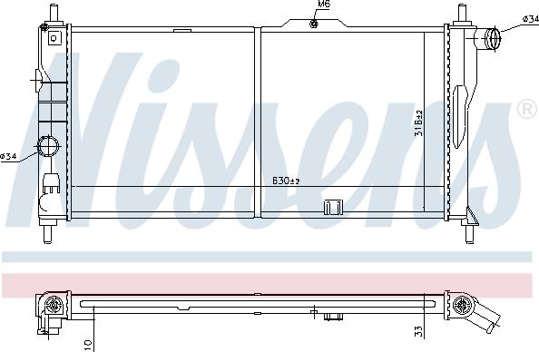 Nissens 693809 - Radiator, engine cooling autospares.lv