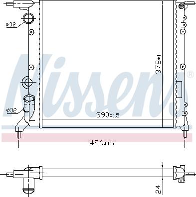 Nissens 693701 - Radiator, engine cooling autospares.lv