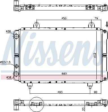 Nissens 693726 - Radiator, engine cooling autospares.lv