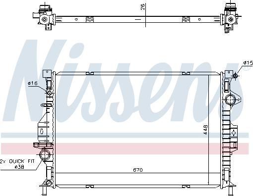 Nissens 69249 - Radiator, engine cooling autospares.lv