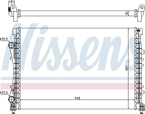 Nissens 692676 - Radiator, engine cooling autospares.lv