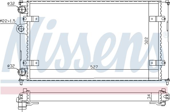 Nissens 692673 - Radiator, engine cooling autospares.lv