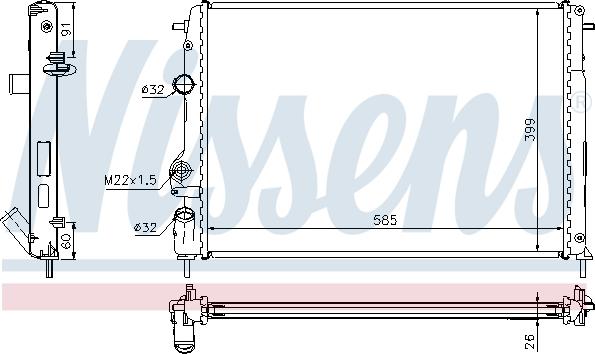 Nissens 692867 - Radiator, engine cooling autospares.lv