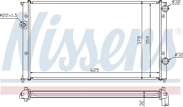 Nissens 692829 - Radiator, engine cooling autospares.lv