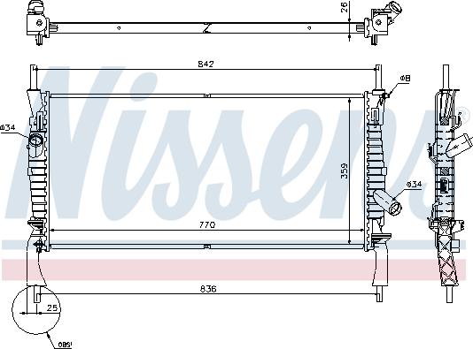 Nissens 69226 - Radiator, engine cooling autospares.lv