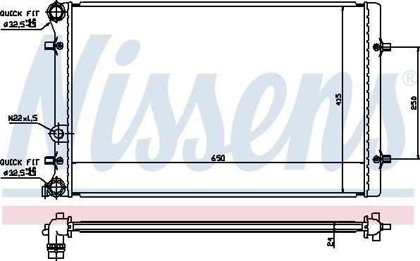 Nissens 692235 - Radiator, engine cooling autospares.lv