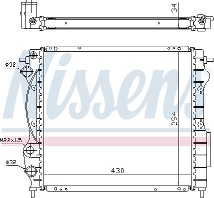 Nissens 697417 - Radiator, engine cooling autospares.lv