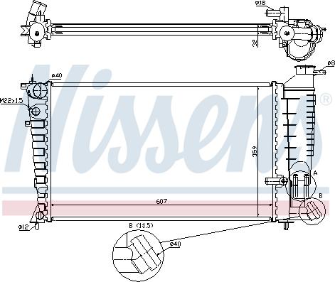 Nissens 697136 - Radiator, engine cooling autospares.lv