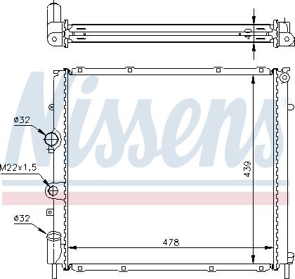 Nissens 697138 - Radiator, engine cooling autospares.lv