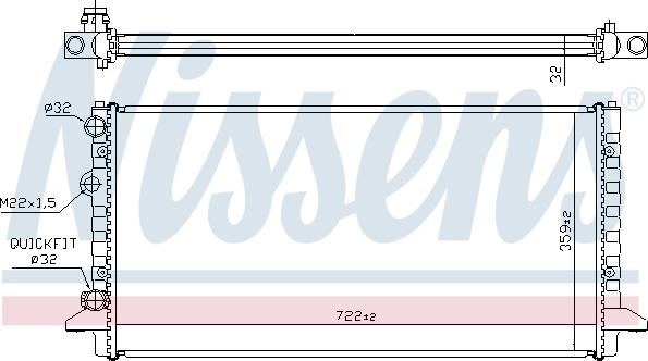 Nissens 697226 - Radiator, engine cooling autospares.lv