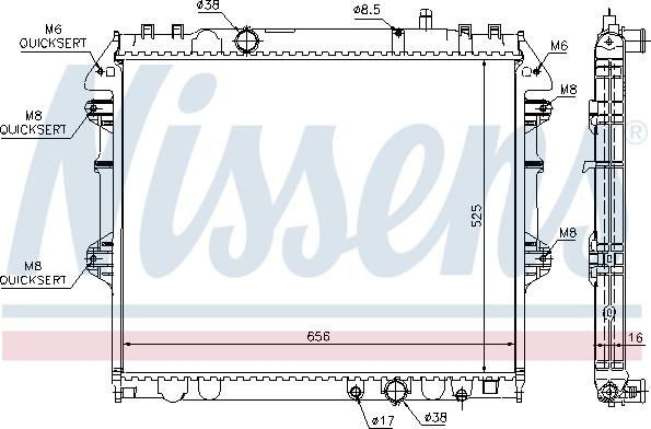 Nissens 64681 - Radiator, engine cooling autospares.lv