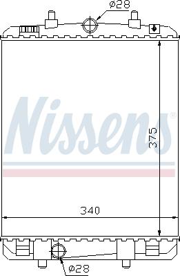 Nissens 64687 - Radiator, engine cooling autospares.lv