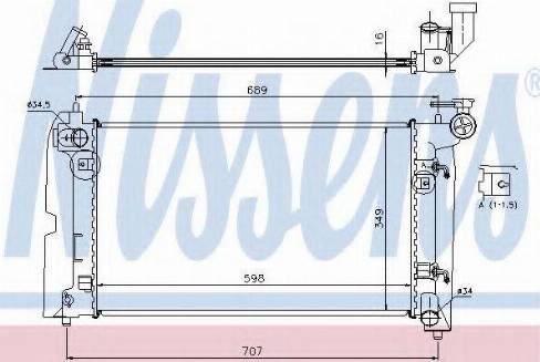 Nissens 64632A - Radiator, engine cooling autospares.lv