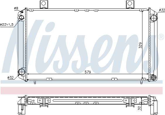 Nissens 64059A - Radiator, engine cooling autospares.lv